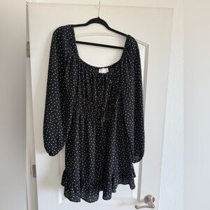 ASOS Curve Black Polka Dot Dress